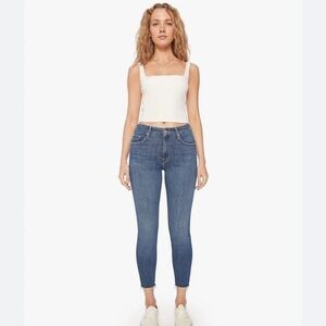 MOTHER Denim Looker Ankle Fray Jeans in Girl Crush Sz 24